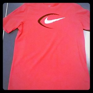 Red Nike football t-shirt